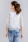 Printed Chiffon Ruffle Blouse Printed Chiffon Ruffle Blouse