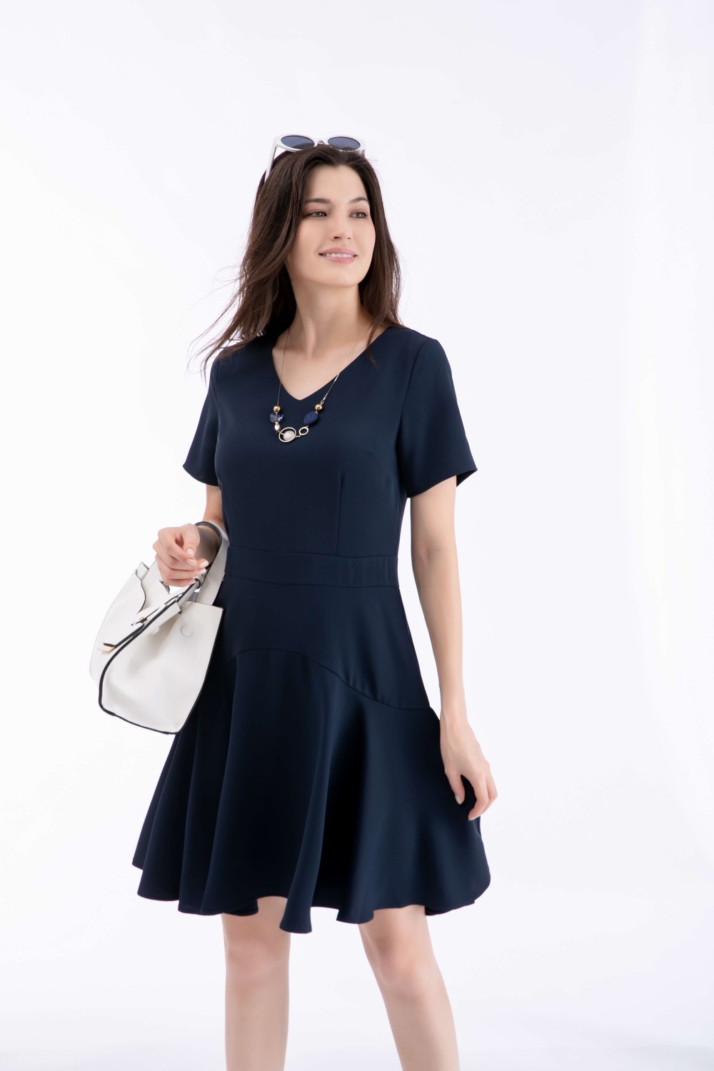 Solid Fit & Flare Dress Solid Fit & Flare Dress