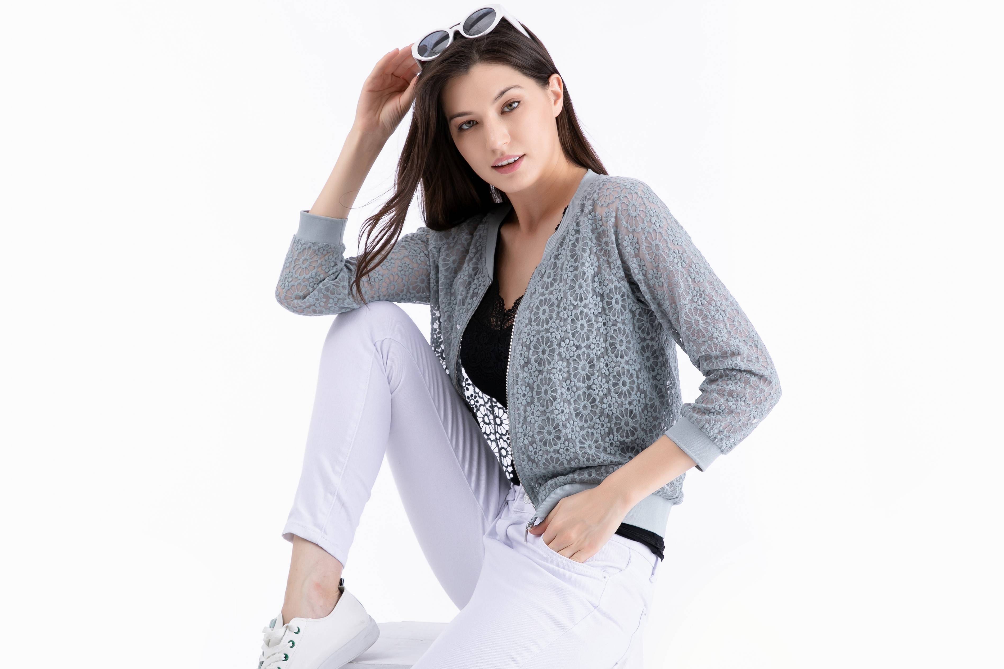 R1236CAC14026-Floral Lace Cardigan
