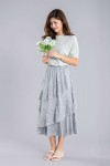Floral 3-Tier Ruffle Skirt