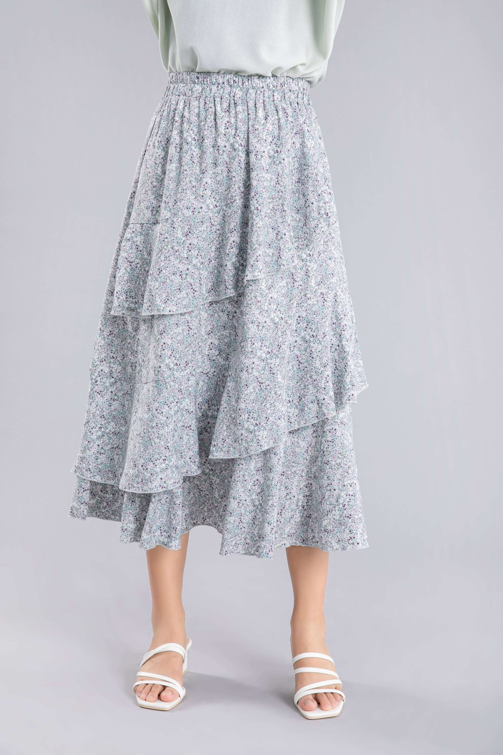 Floral 3-Tier Ruffle Skirt Floral 3-Tier Ruffle Skirt