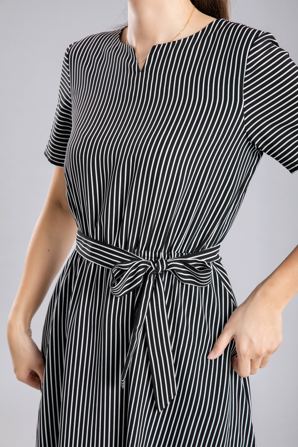 Stripes Dress With Belt Stripes Dress With Belt