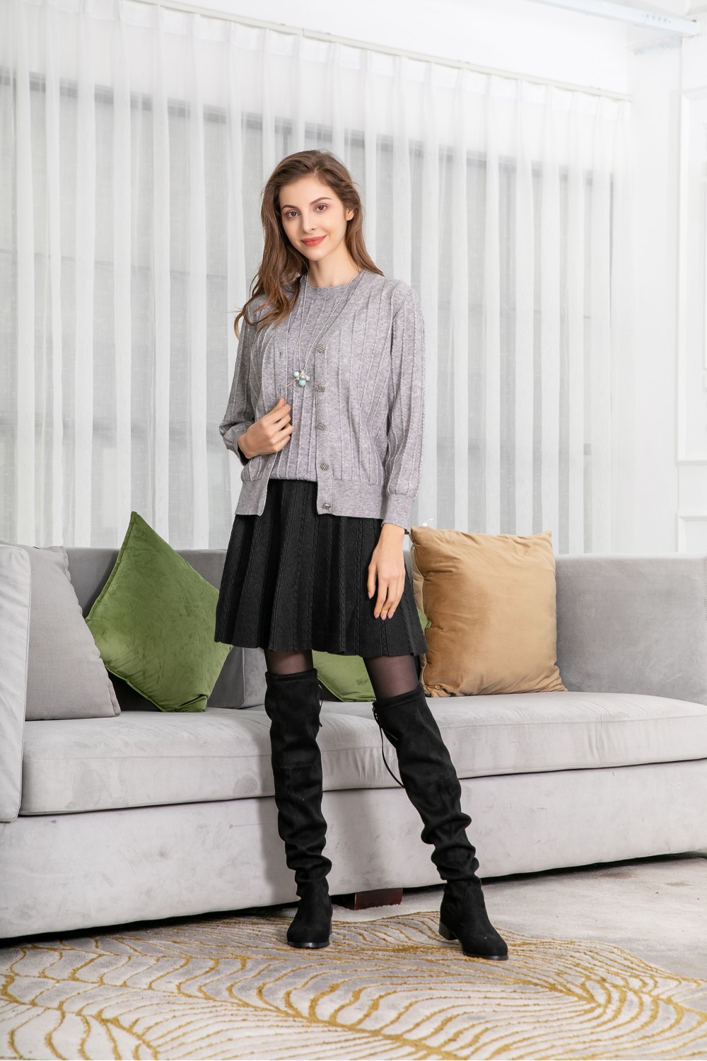 V-Neck Knitted Cardigan V-Neck Knitted Cardigan