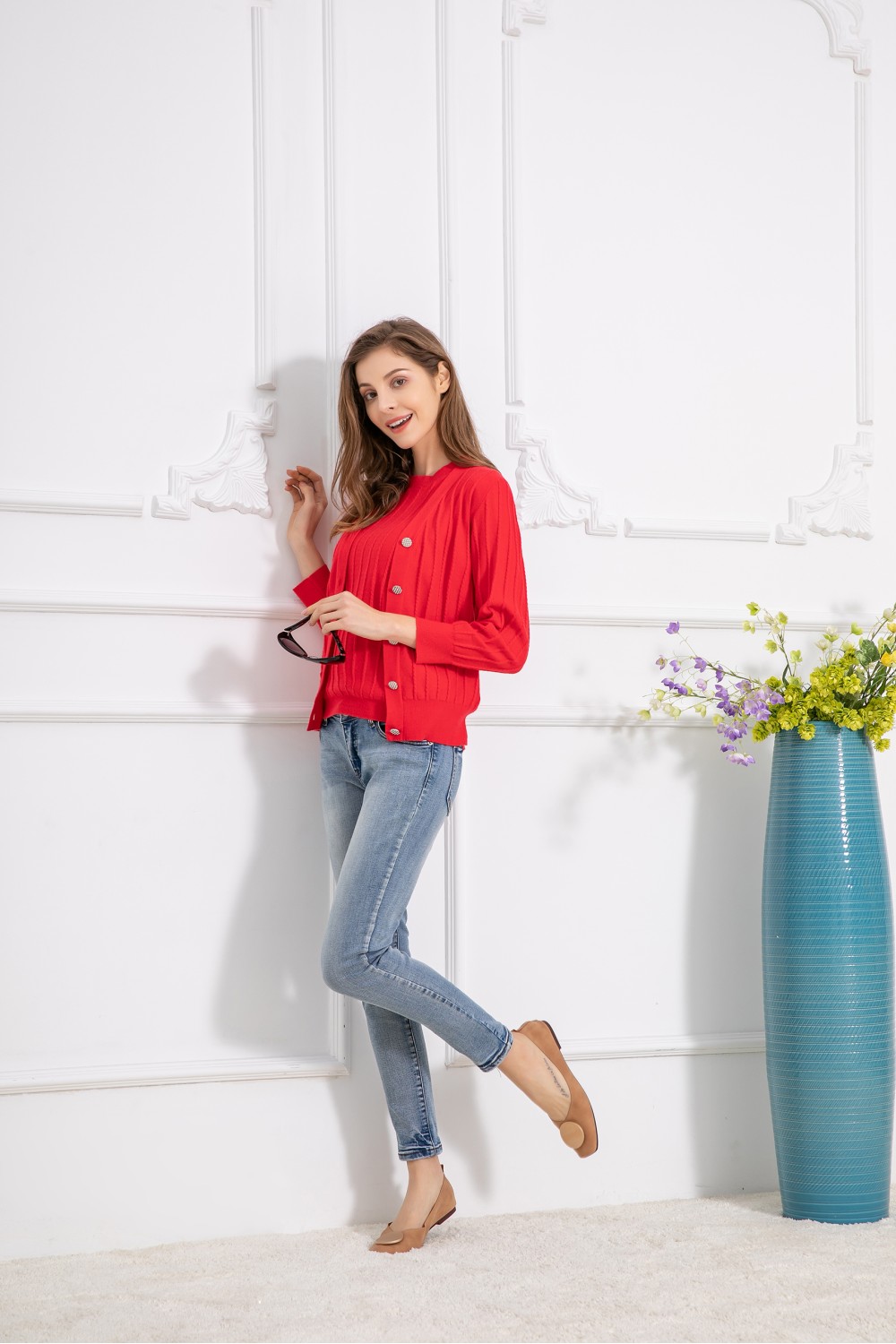 V-Neck Knitted Cardigan V-Neck Knitted Cardigan