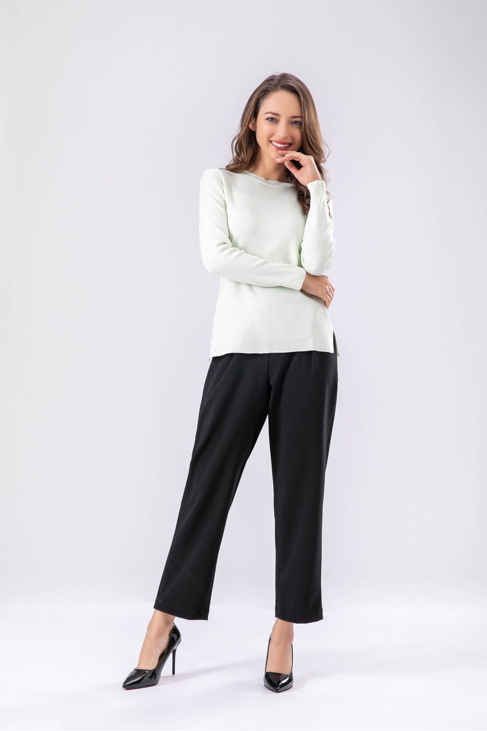 Solid Color Knit Top Solid Color Knit Top