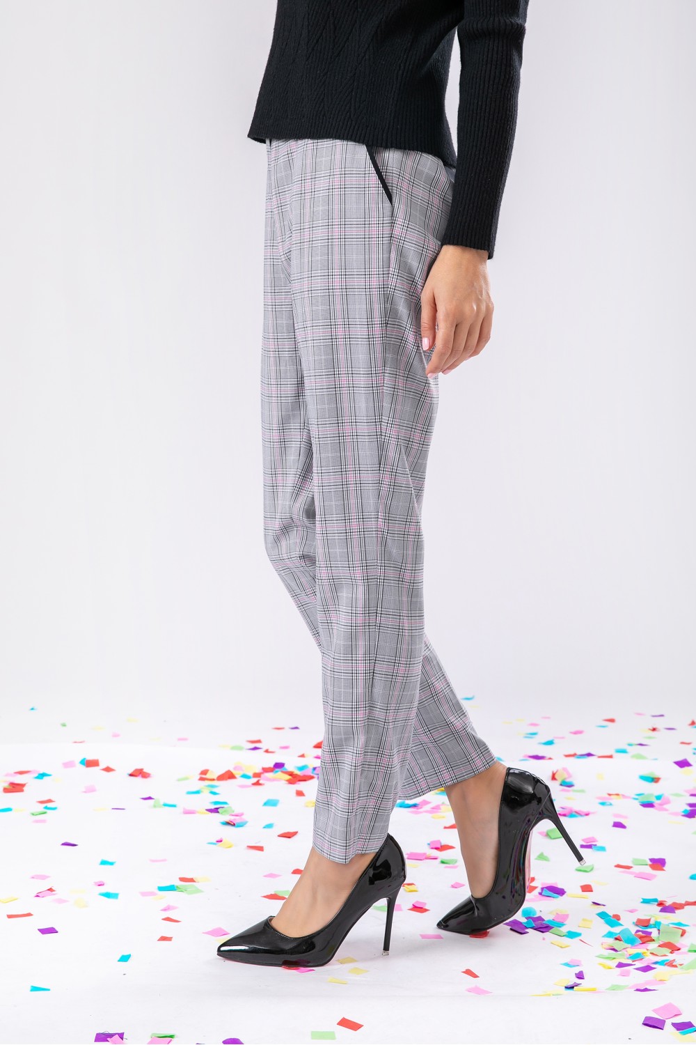 Checks Straight Legs Pants Checks Straight Legs Pants