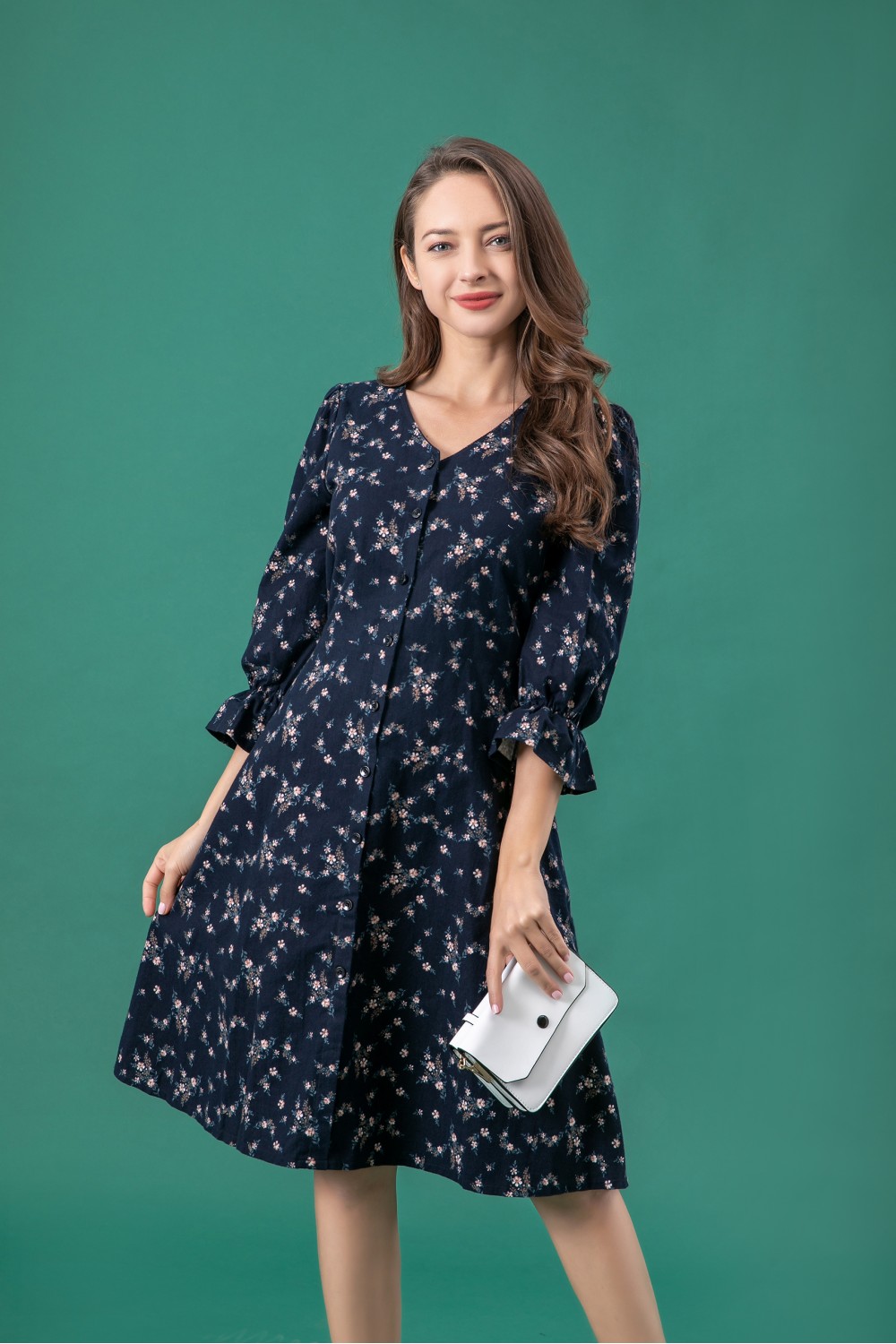 Floral Long Sleeves Dress Floral Long Sleeves Dress