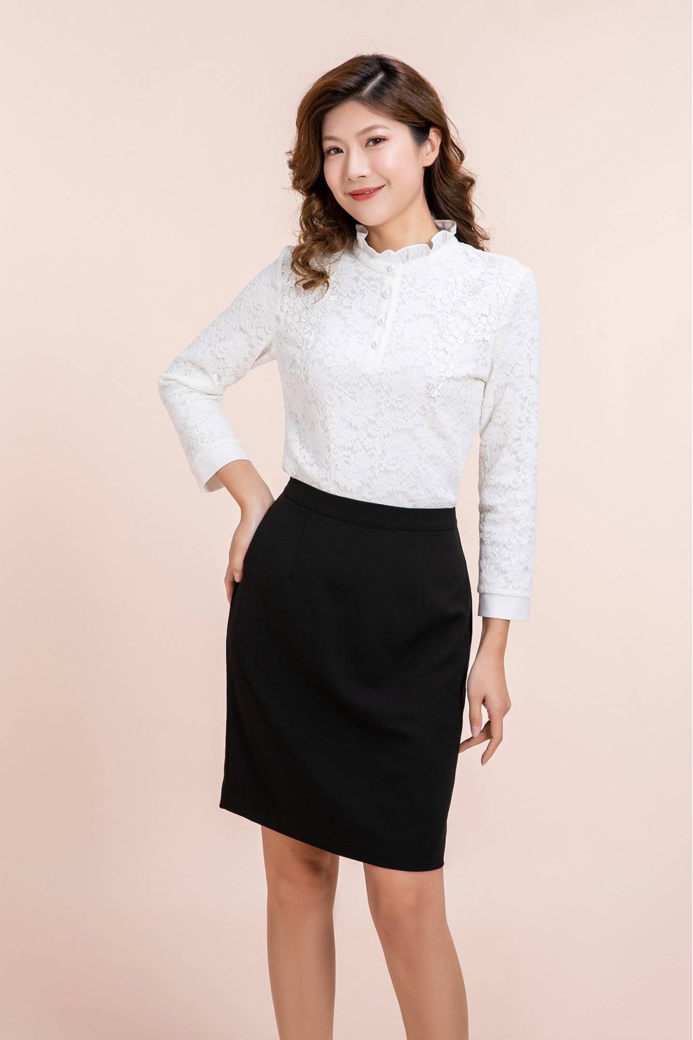 White Lace Long Sleeve Blouse White Lace Long Sleeve Blouse