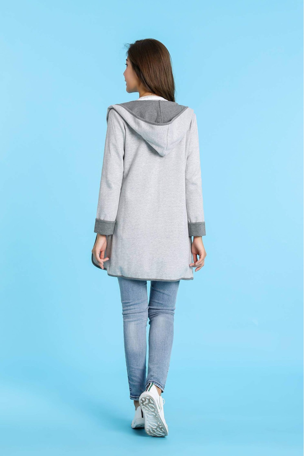 Bi-Color Long Hoodie Bi-Color Long Hoodie