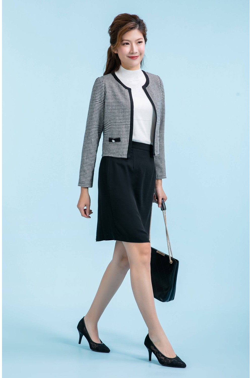 Houndstooth Short Jacket Houndstooth Short Jacket