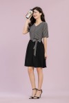 Striped Short-Sleeved Dress Striped Short-Sleeved Dress