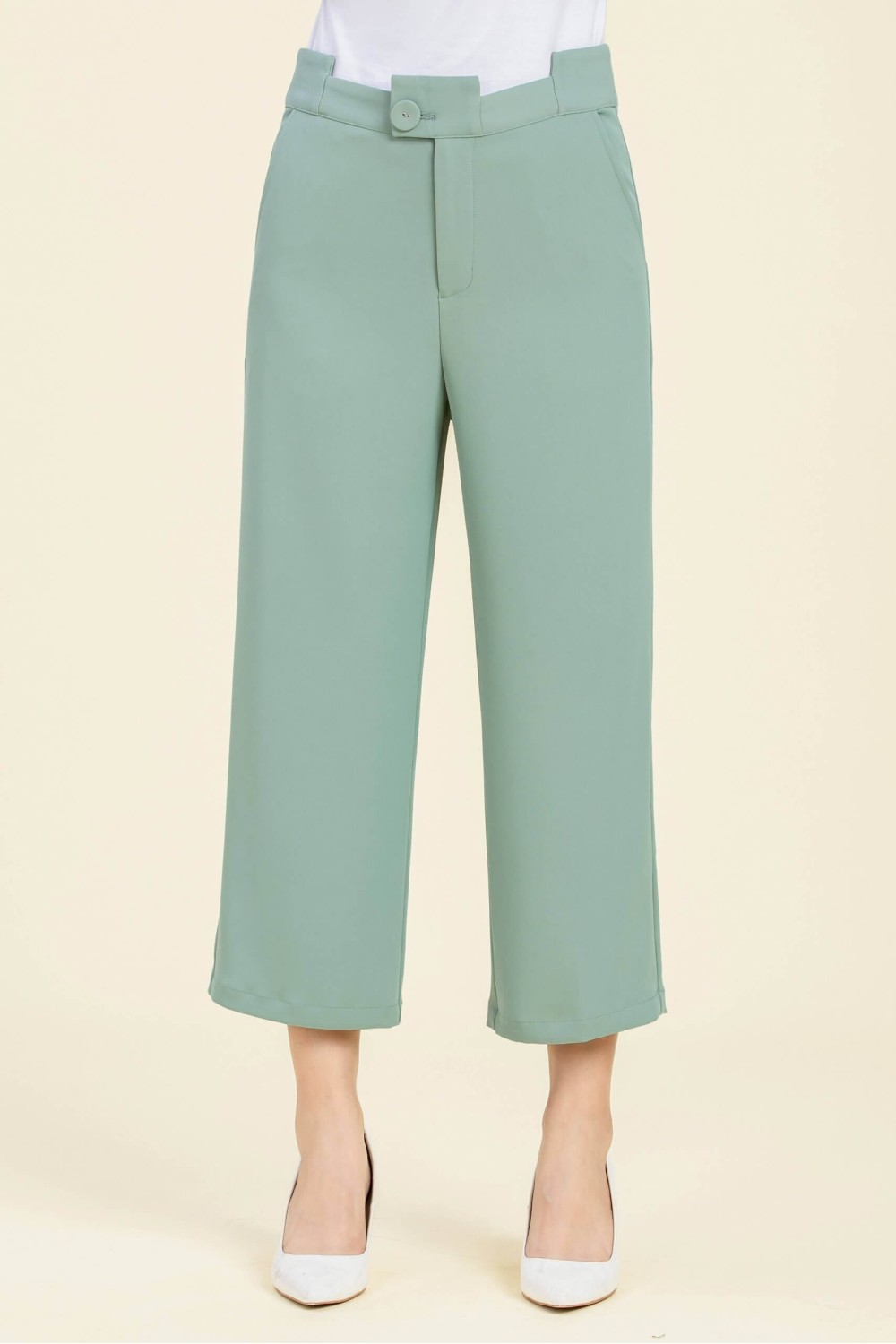 Special Waist  Cropped Pants