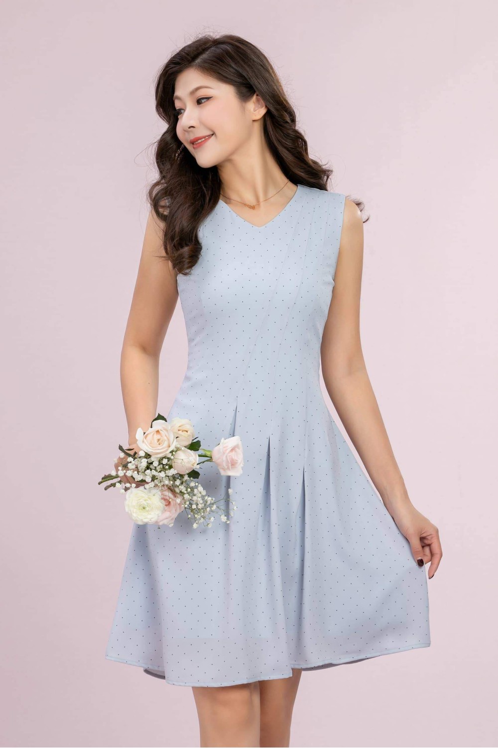 Polka Dot Sleeveless Dress Polka Dot Sleeveless Dress