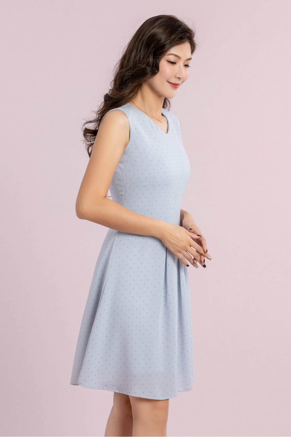 Polka Dot Sleeveless Dress Polka Dot Sleeveless Dress