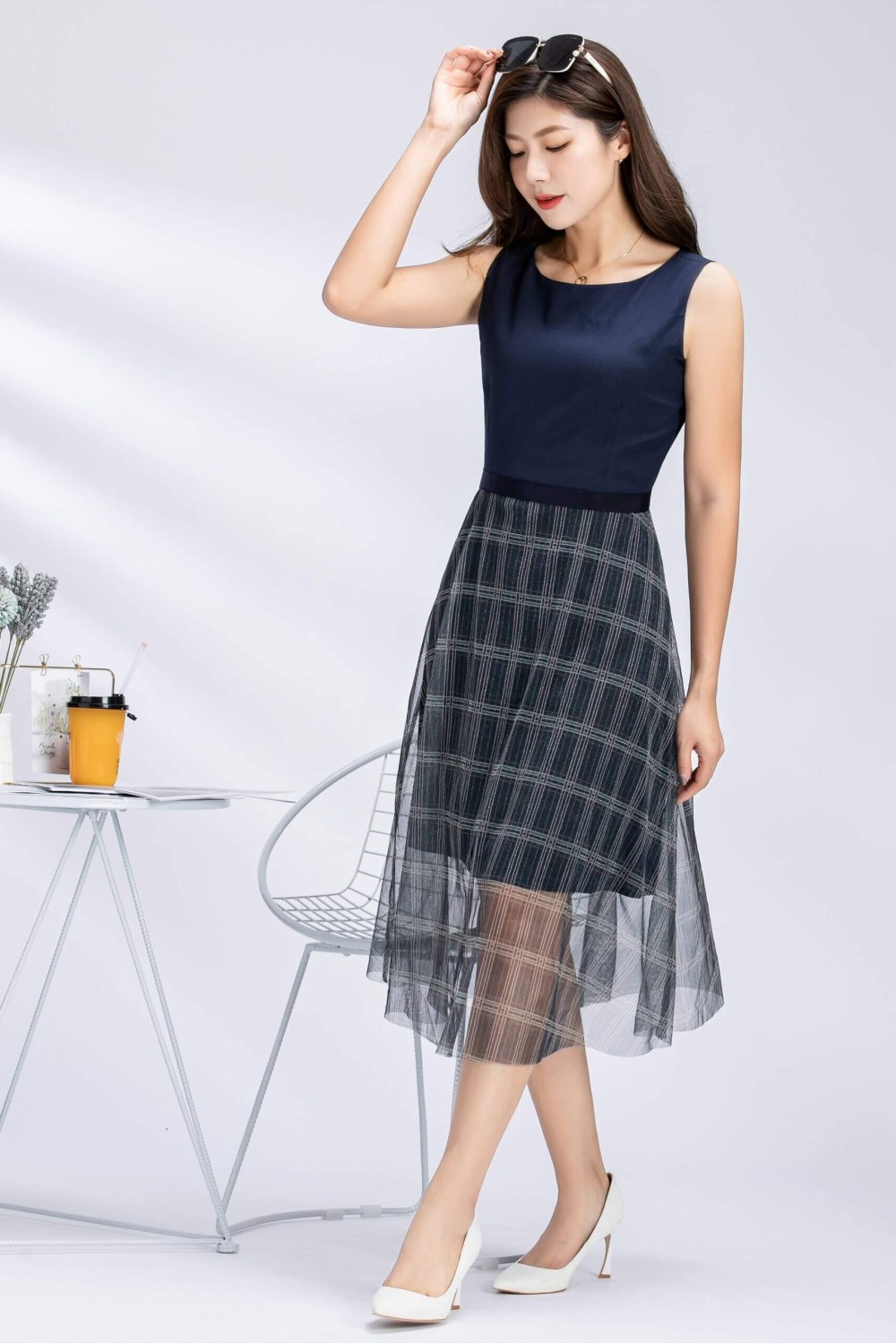 Sleeveless Mesh Dress Sleeveless Mesh Dress