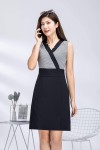 Striped Dress With A Diagonal Front Striped Dress With A Diagonal Front