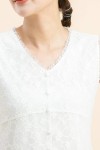 V Neck Sleeveless Blouse With Lace V Neck Sleeveless Blouse With Lace