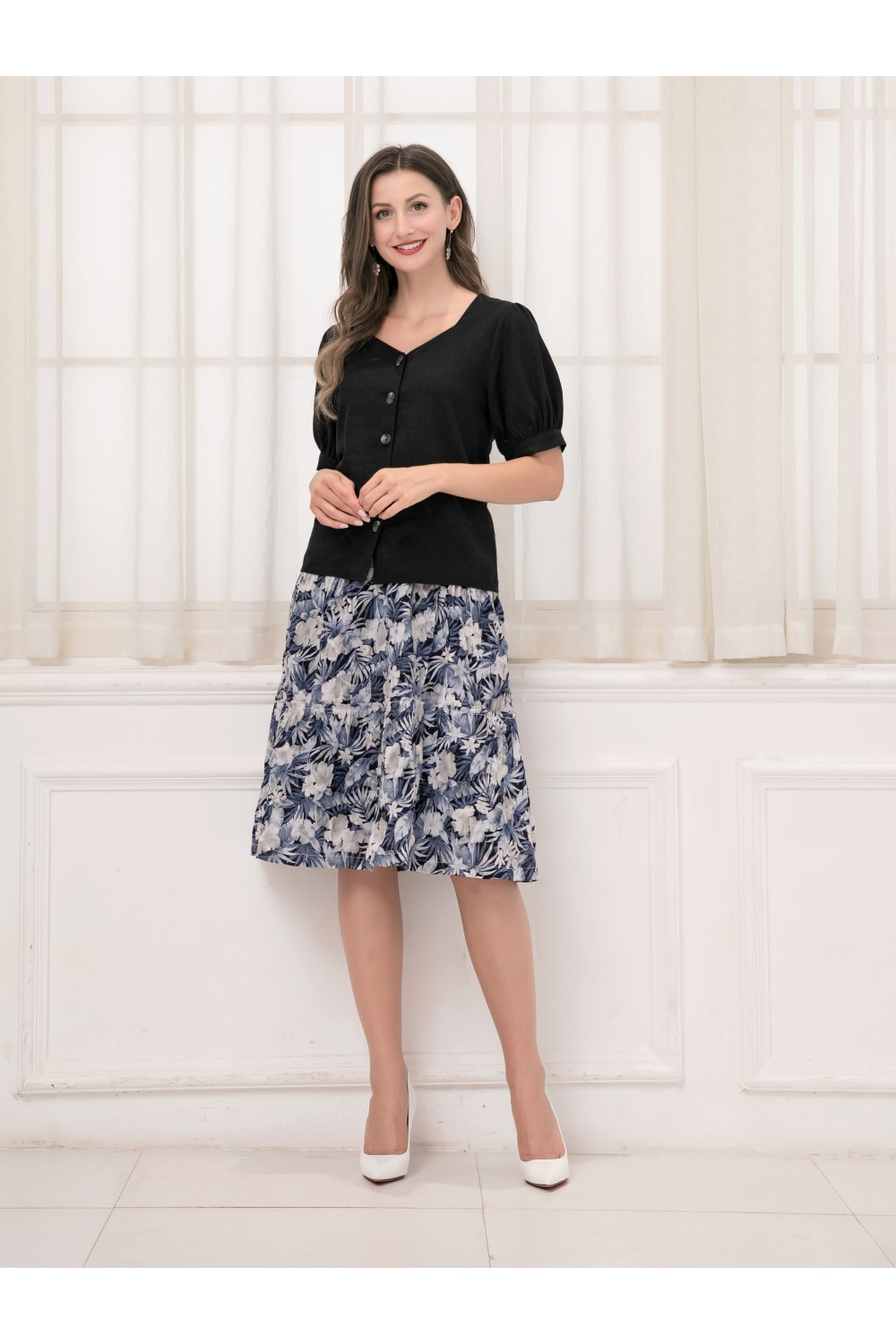 Solid Linen Top Solid Linen Top