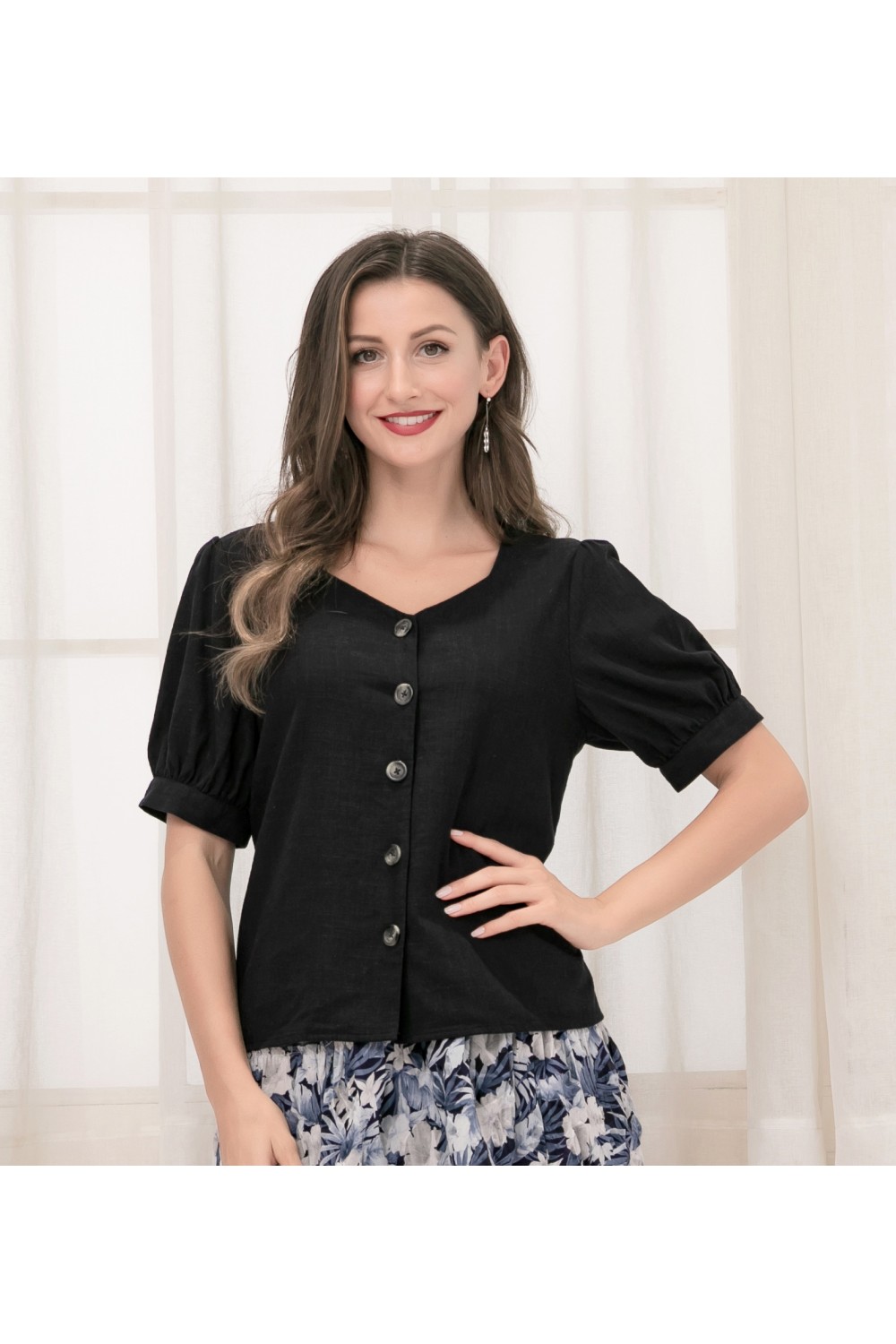 Solid Linen Top Solid Linen Top