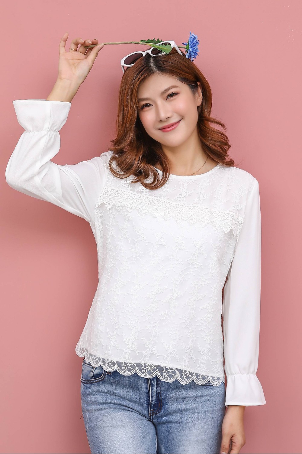Mixed Lace Blouse Mixed Lace Blouse