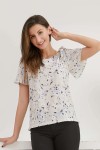 Blouse w/bows on shoulder Blouse w/bows on shoulder