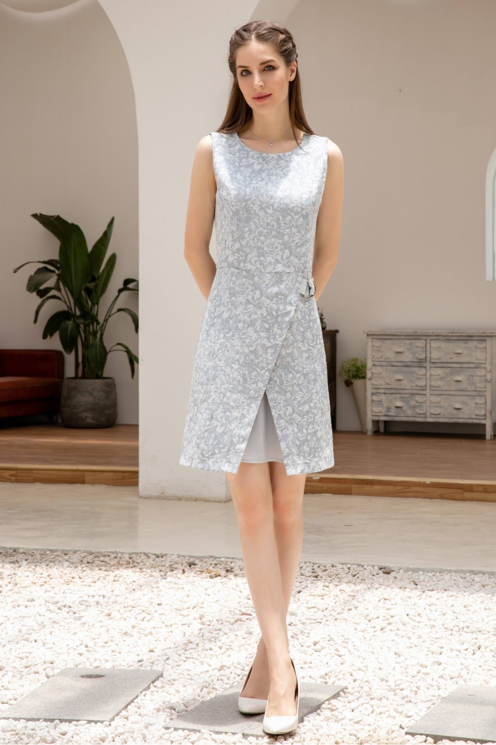 Jacquard Sleeveless Dress Jacquard Sleeveless Dress