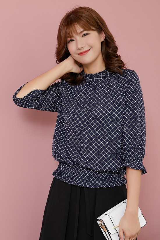Diamond Pattern Blouse