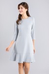 Long Sleeves Ruffles Edge Dress