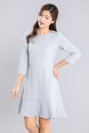 Long Sleeves Ruffles Edge Dress