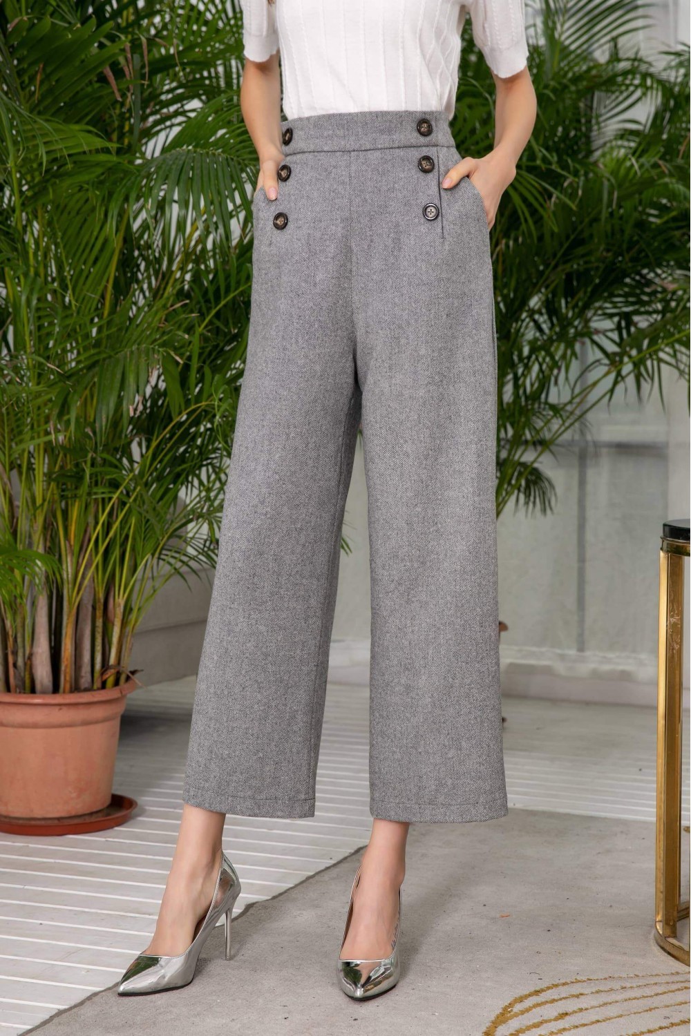 Buttoned Loose Pants Buttoned Loose Pants