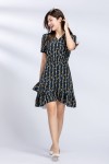 Printed Ruffle Dress