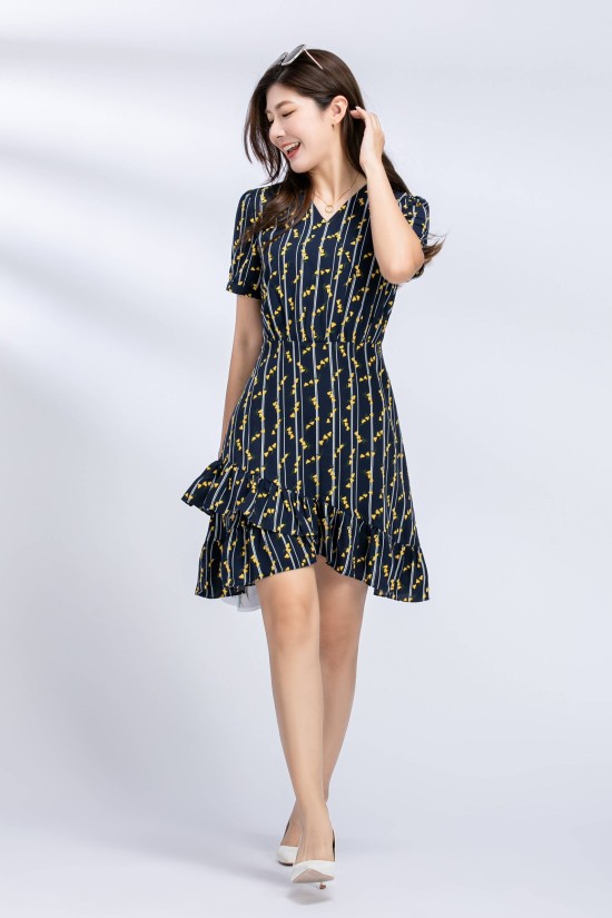 Printed Ruffle Dress Printed Ruffle Dress
