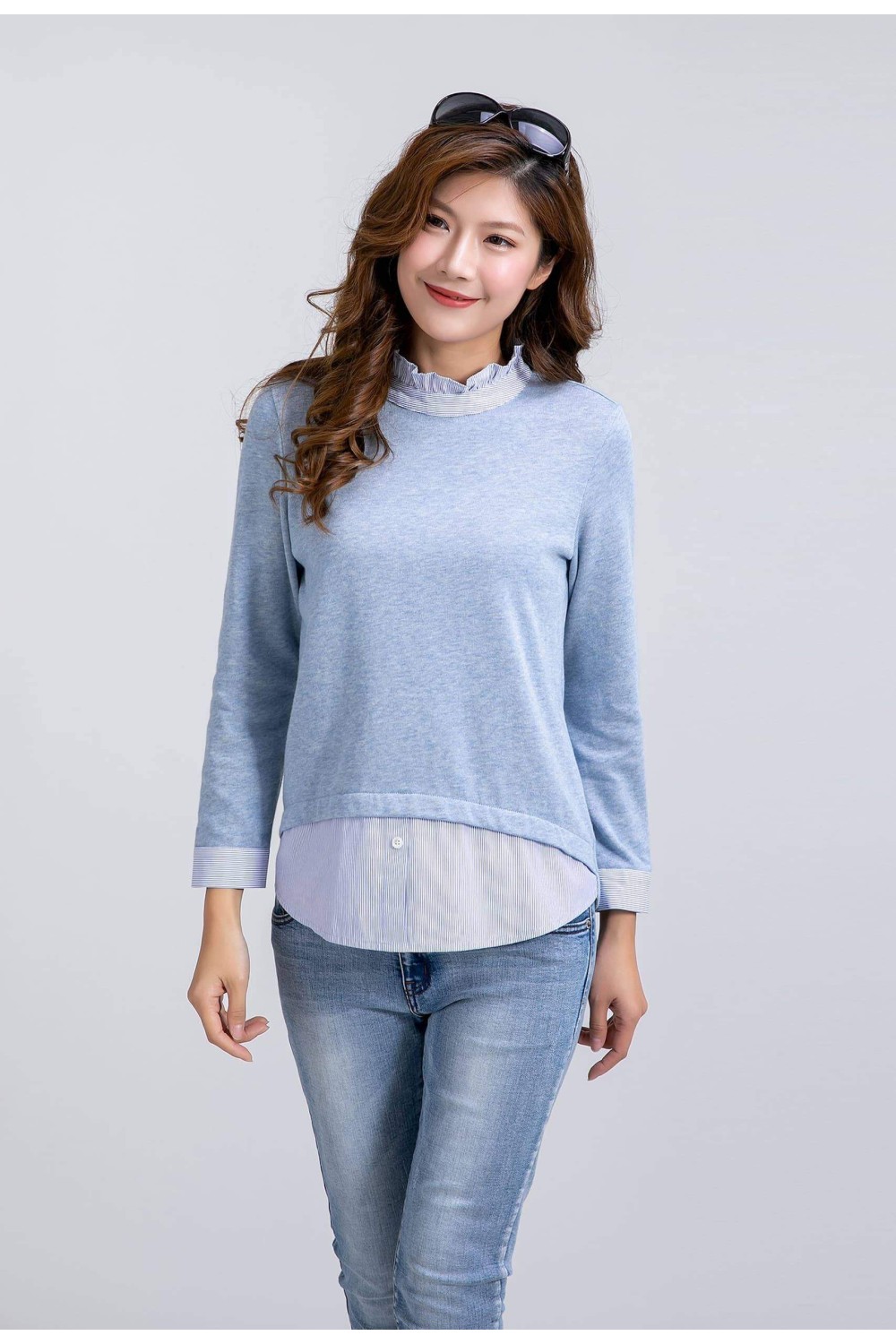 2-In-1 Long Sleeve Blouse 2-In-1 Long Sleeve Blouse
