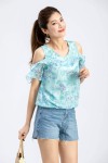 Sleeveless Chiffon Floral Top Sleeveless Chiffon Floral Top