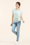 Tied Up Striped Chiffon Top Tied Up Striped Chiffon Top