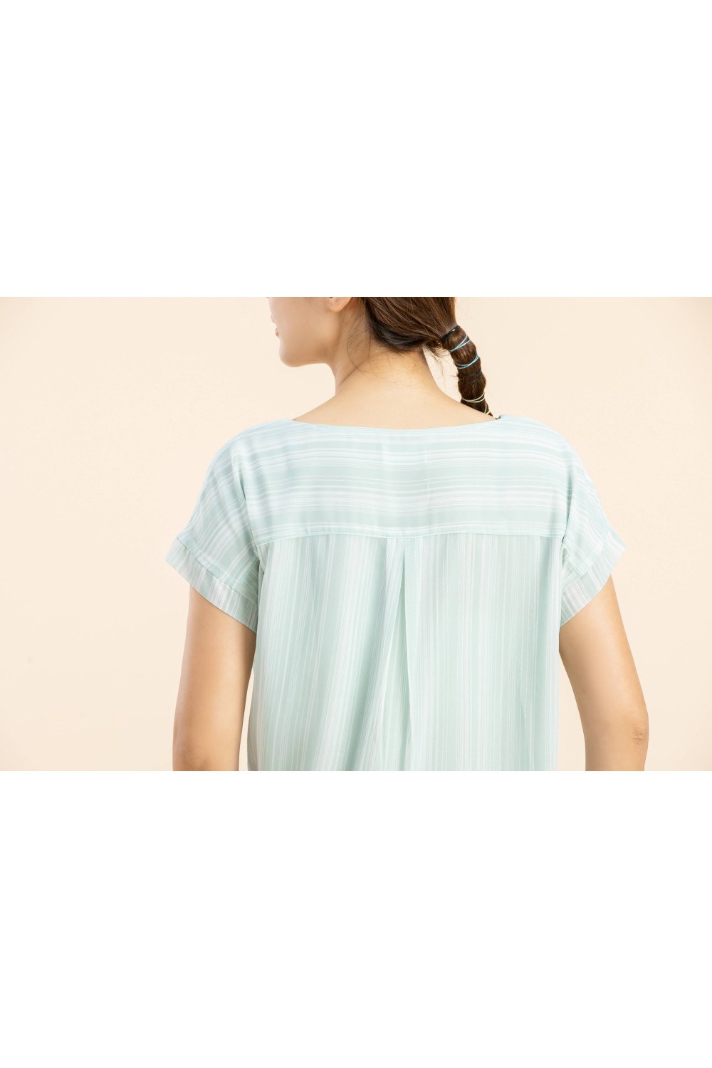 Tied Up Striped Chiffon Top Tied Up Striped Chiffon Top
