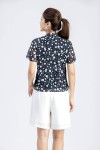 Chiffon Polka Dot V-Neck Short-Sleeved Top