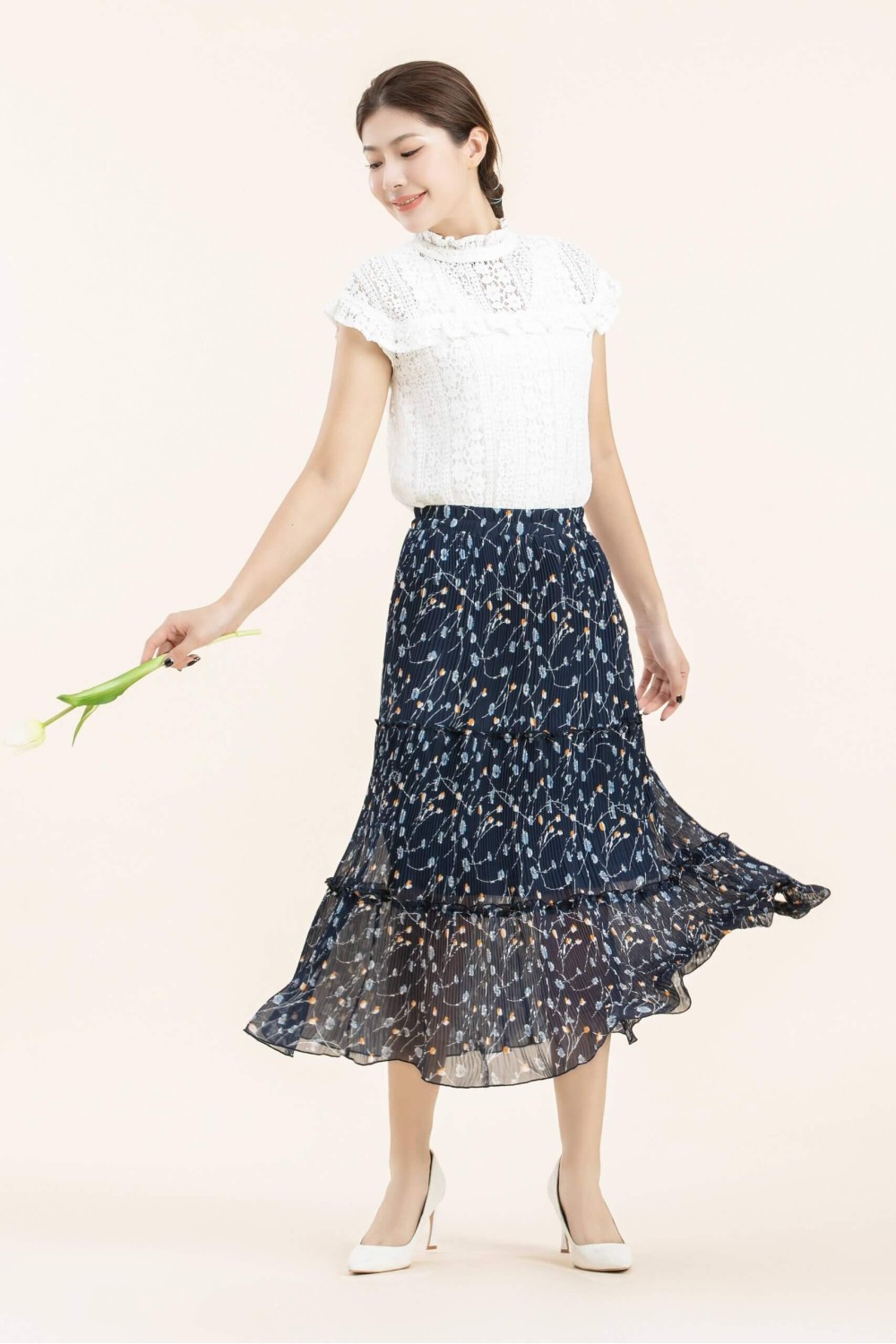 Chiffon Pleated MIDI Dress Chiffon Pleated MIDI Dress