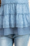 Babydoll Lotus Leaf Chiffon Top Babydoll Lotus Leaf Chiffon Top