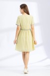 Printed Short Sleeves Tied Waist Dress Printed Short Sleeves Tied Waist Dress