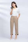 Solid Color Cropped Pants