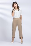 Solid Color Cropped Pants