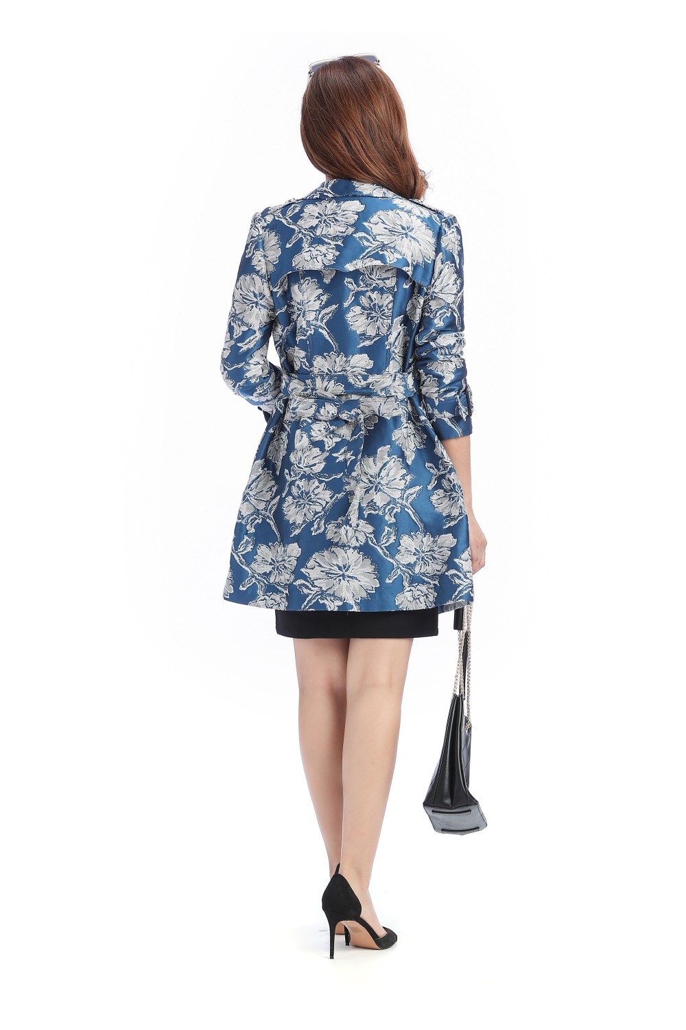 Floral Print Trench Coat