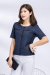 Yarn-Dyed Slim-Fitting Top