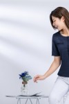 Yarn-Dyed Slim-Fitting Top