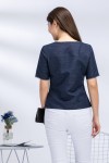 Yarn-Dyed Slim-Fitting Top