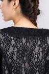 Contrast Lining Lace Blouse