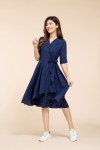 Dress With Suit Collar And Belt Dress With Suit Collar And Belt