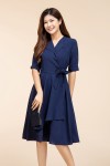 Dress With Suit Collar And Belt Dress With Suit Collar And Belt