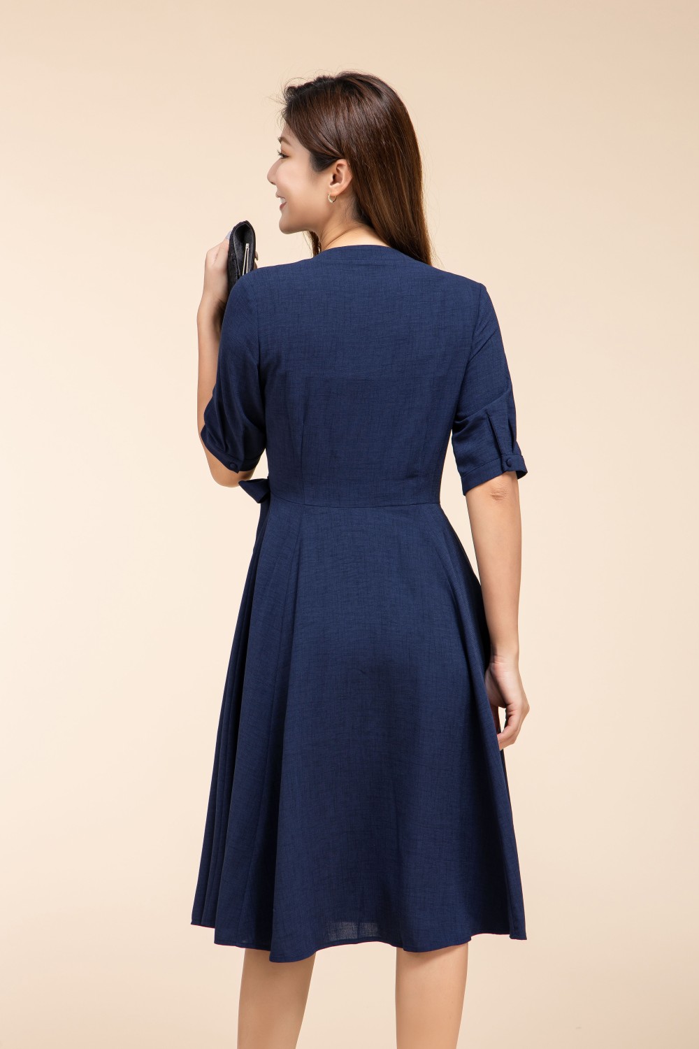 Dress With Suit Collar And Belt Dress With Suit Collar And Belt